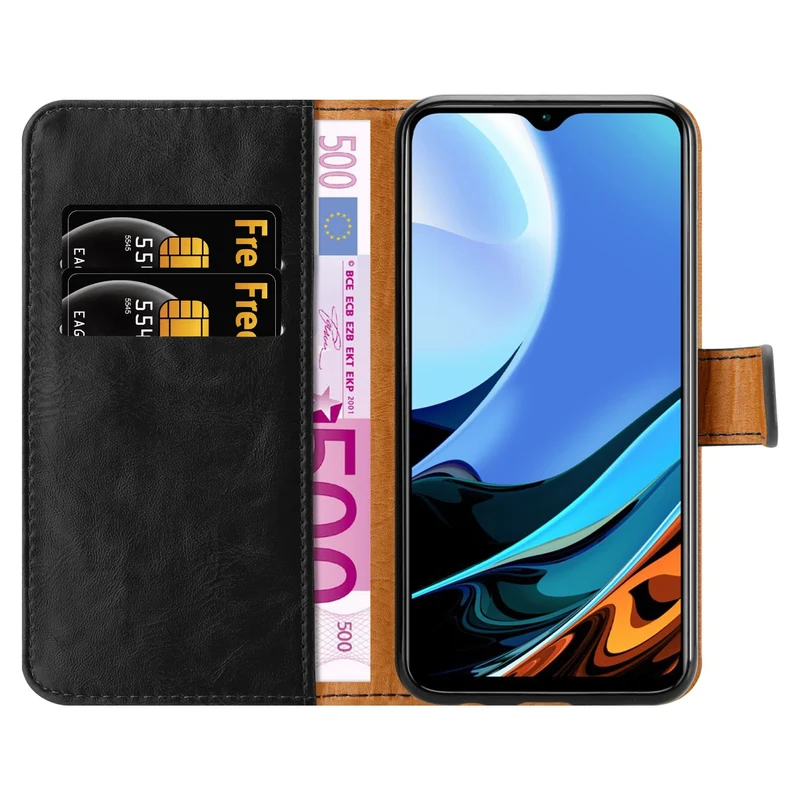 Cadorabo Hülle kompatibel mit Xiaomi RedMi 9T / POCO M3 Schutzhülle mit Magnetverschluss, Standfunktion und Kartenfach