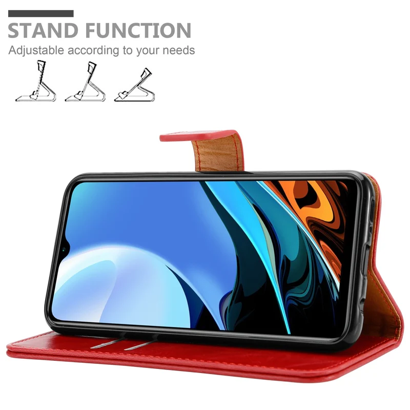 Cadorabo Hülle kompatibel mit Xiaomi RedMi 9T / POCO M3 Schutzhülle mit Magnetverschluss, Standfunktion und Kartenfach