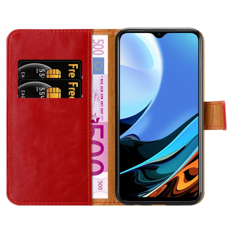Cadorabo Hülle kompatibel mit Xiaomi RedMi 9T / POCO M3 Schutzhülle mit Magnetverschluss, Standfunktion und Kartenfach