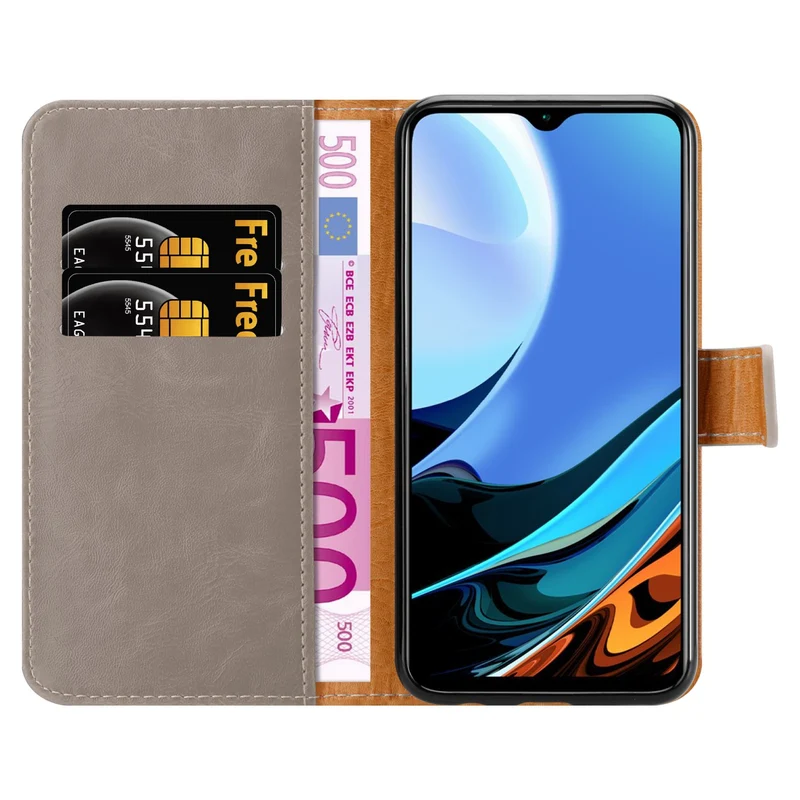Cadorabo Hülle kompatibel mit Xiaomi RedMi 9T / POCO M3 Schutzhülle mit Magnetverschluss, Standfunktion und Kartenfach