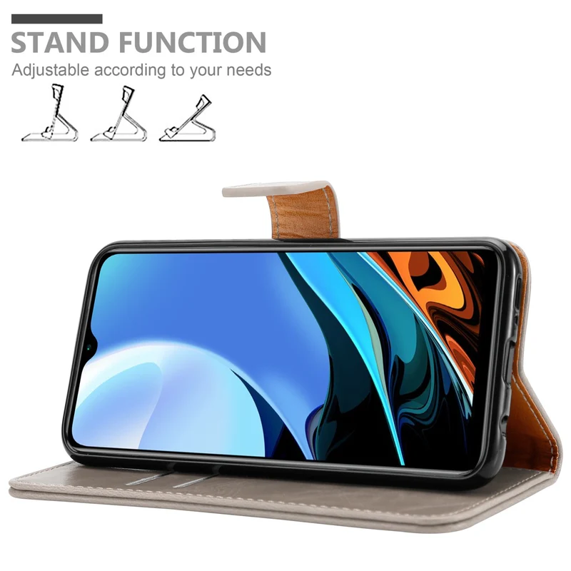 Cadorabo Hülle kompatibel mit Xiaomi RedMi 9T / POCO M3 Schutzhülle mit Magnetverschluss, Standfunktion und Kartenfach
