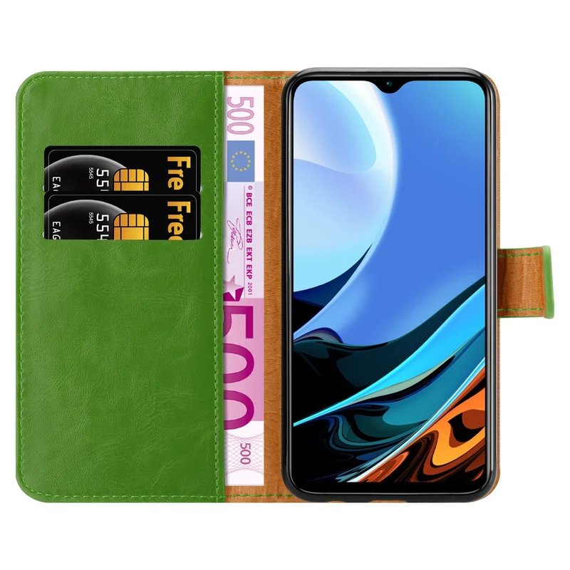 Cadorabo Hülle kompatibel mit Xiaomi RedMi 9T / POCO M3 Schutzhülle mit Magnetverschluss, Standfunktion und Kartenfach