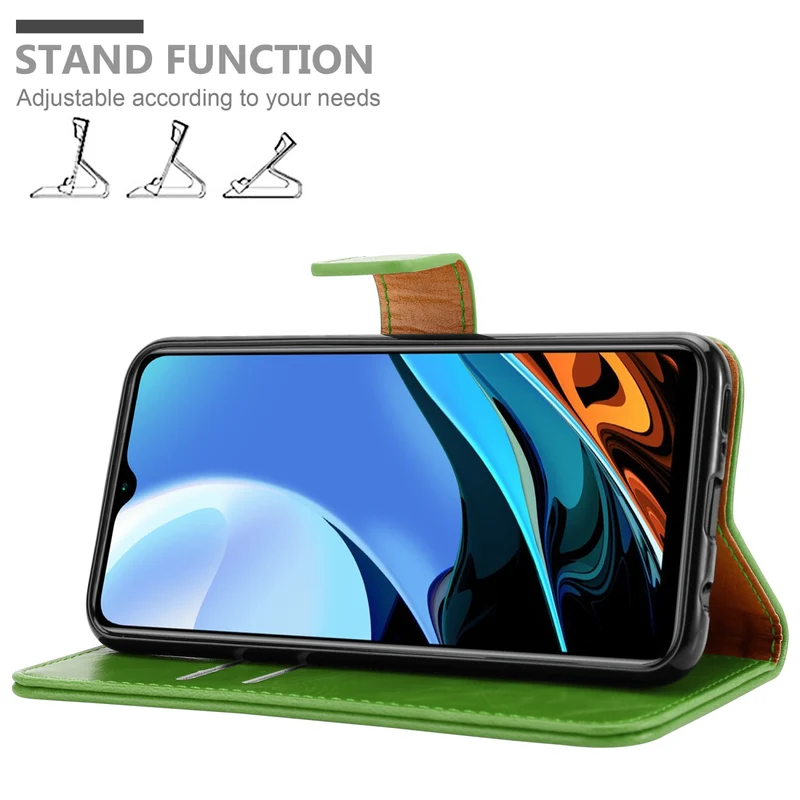 Cadorabo Hülle kompatibel mit Xiaomi RedMi 9T / POCO M3 Schutzhülle mit Magnetverschluss, Standfunktion und Kartenfach