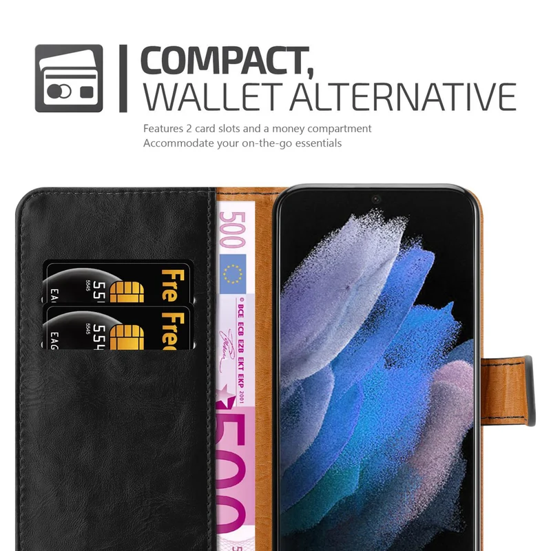 Cadorabo Hülle kompatibel mit Samsung Galaxy S22 ULTRA Schutzhülle mit Magnetverschluss, Standfunktion und Kartenfach