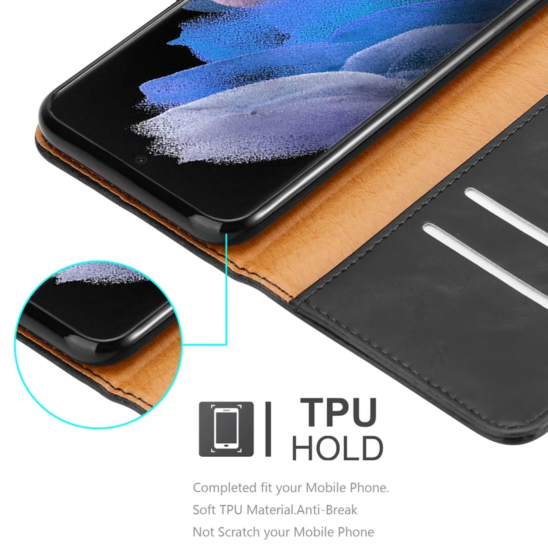 Cadorabo Hülle kompatibel mit Samsung Galaxy S22 ULTRA Schutzhülle mit Magnetverschluss, Standfunktion und Kartenfach