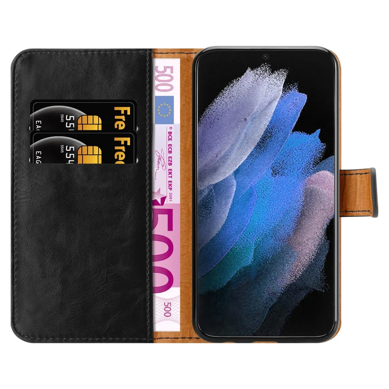 Cadorabo Hülle kompatibel mit Samsung Galaxy S22 ULTRA Schutzhülle mit Magnetverschluss, Standfunktion und Kartenfach