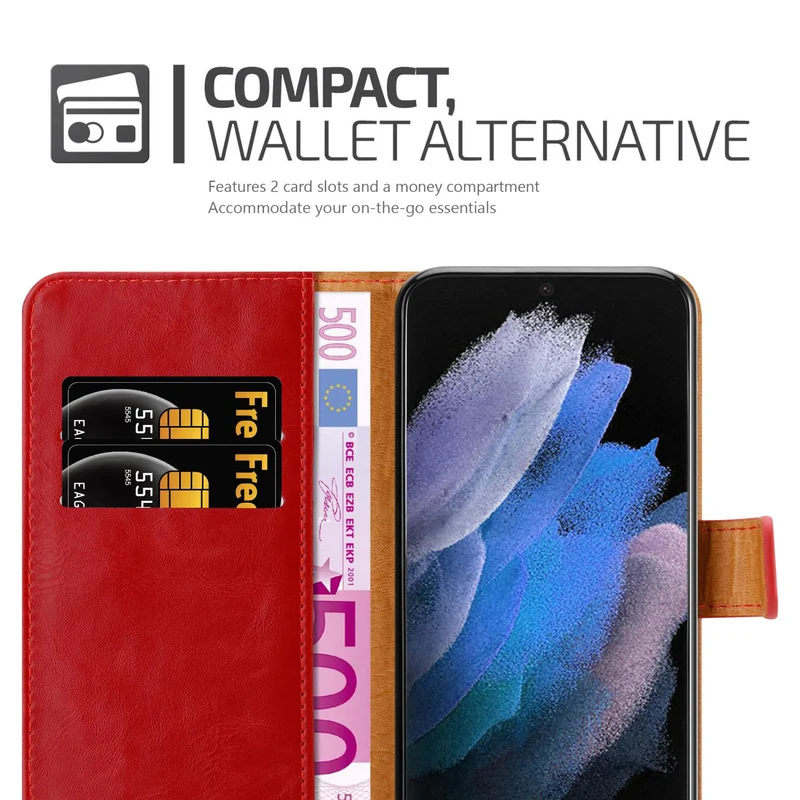Cadorabo Hülle kompatibel mit Samsung Galaxy S22 ULTRA Schutzhülle mit Magnetverschluss, Standfunktion und Kartenfach