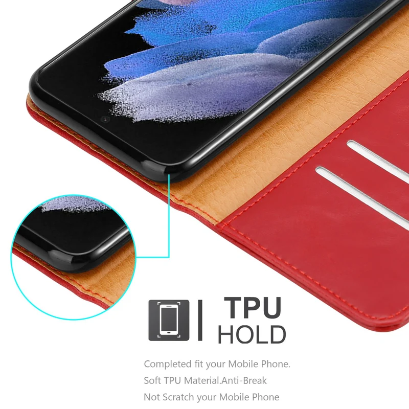 Cadorabo Hülle kompatibel mit Samsung Galaxy S22 ULTRA Schutzhülle mit Magnetverschluss, Standfunktion und Kartenfach