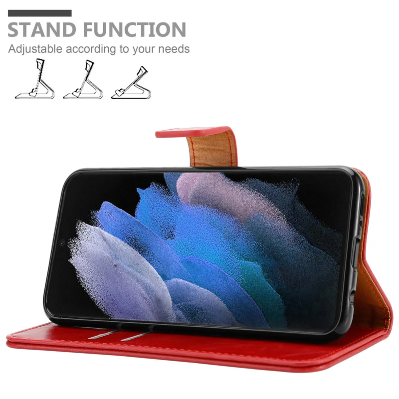 Cadorabo Hülle kompatibel mit Samsung Galaxy S22 ULTRA Schutzhülle mit Magnetverschluss, Standfunktion und Kartenfach