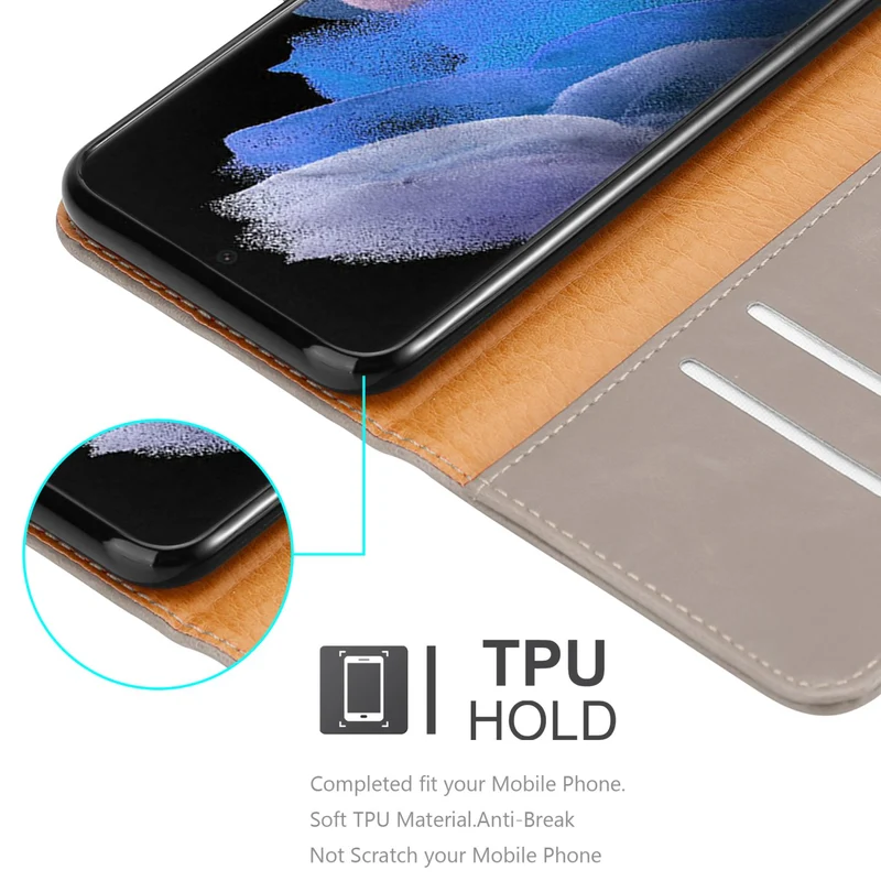 Cadorabo Hülle kompatibel mit Samsung Galaxy S22 ULTRA Schutzhülle mit Magnetverschluss, Standfunktion und Kartenfach