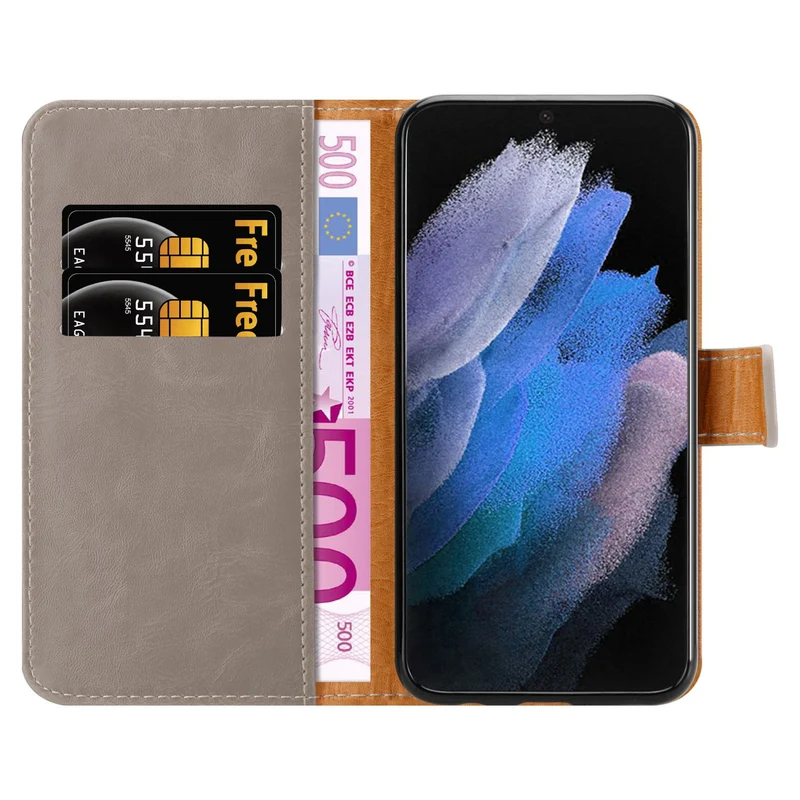 Cadorabo Hülle kompatibel mit Samsung Galaxy S22 ULTRA Schutzhülle mit Magnetverschluss, Standfunktion und Kartenfach