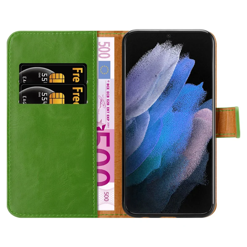 Cadorabo Hülle kompatibel mit Samsung Galaxy S22 ULTRA Schutzhülle mit Magnetverschluss, Standfunktion und Kartenfach