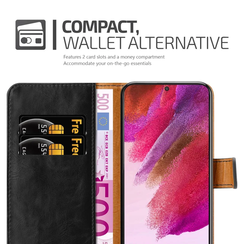 Cadorabo Hülle kompatibel mit Samsung Galaxy S22 PLUS Schutzhülle mit Magnetverschluss, Standfunktion und Kartenfach