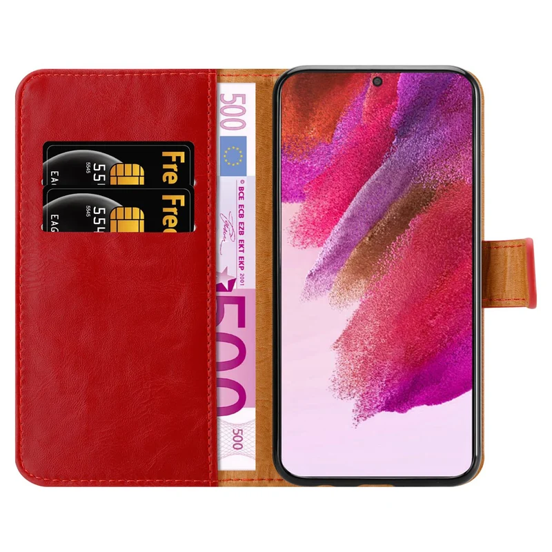 Cadorabo Hülle kompatibel mit Samsung Galaxy S22 PLUS Schutzhülle mit Magnetverschluss, Standfunktion und Kartenfach