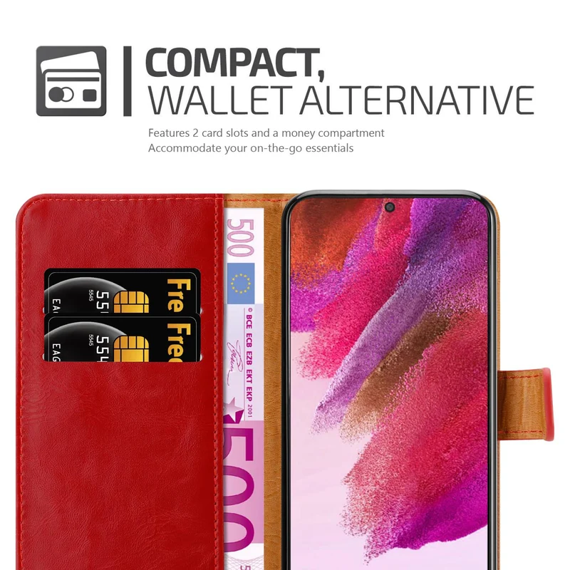 Cadorabo Hülle kompatibel mit Samsung Galaxy S22 PLUS Schutzhülle mit Magnetverschluss, Standfunktion und Kartenfach