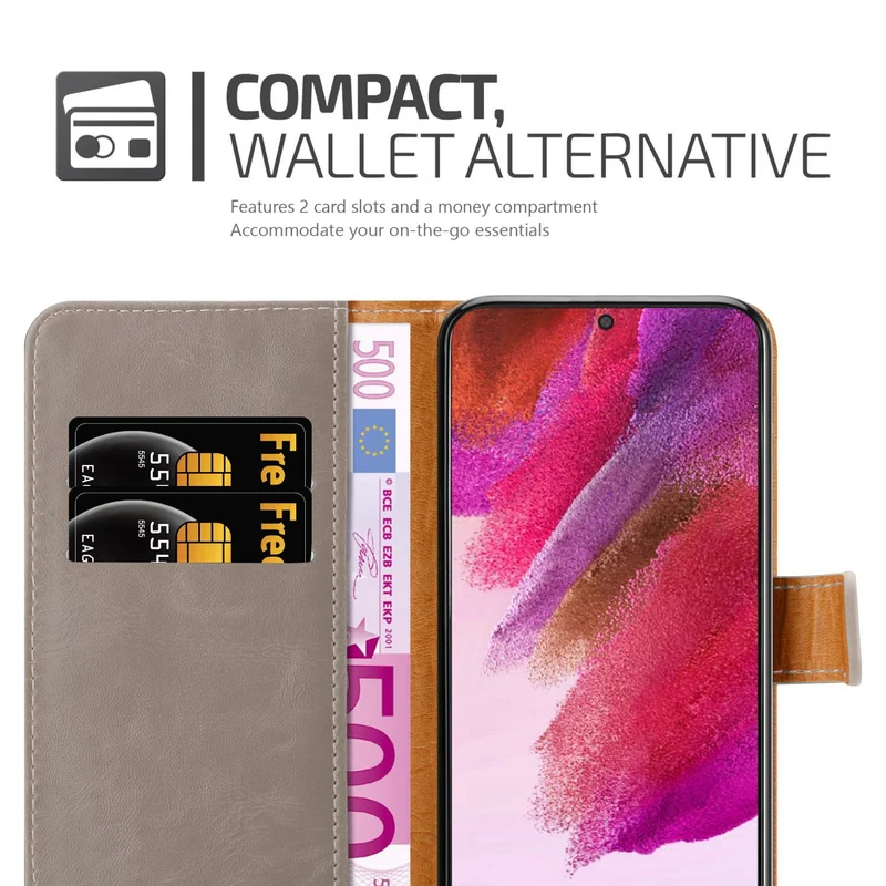 Cadorabo Hülle kompatibel mit Samsung Galaxy S22 PLUS Schutzhülle mit Magnetverschluss, Standfunktion und Kartenfach