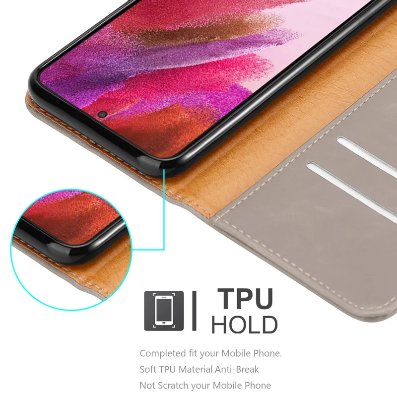 Cadorabo Hülle kompatibel mit Samsung Galaxy S22 PLUS Schutzhülle mit Magnetverschluss, Standfunktion und Kartenfach