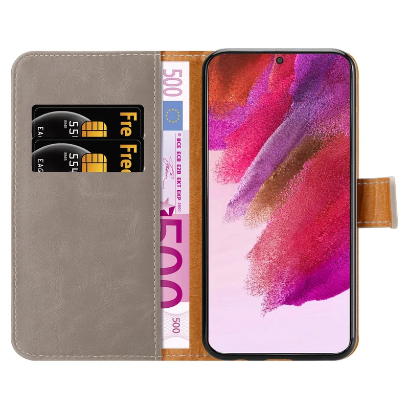Cadorabo Hülle kompatibel mit Samsung Galaxy S22 PLUS Schutzhülle mit Magnetverschluss, Standfunktion und Kartenfach