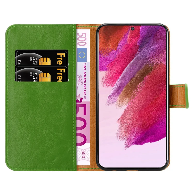 Cadorabo Hülle kompatibel mit Samsung Galaxy S22 PLUS Schutzhülle mit Magnetverschluss, Standfunktion und Kartenfach