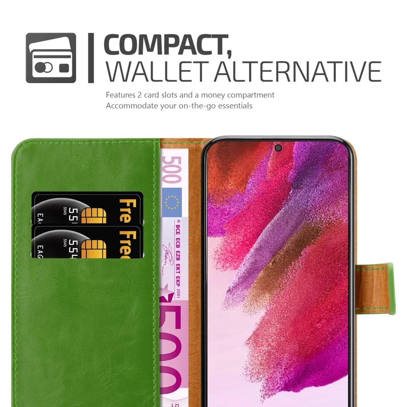 Cadorabo Hülle kompatibel mit Samsung Galaxy S22 PLUS Schutzhülle mit Magnetverschluss, Standfunktion und Kartenfach