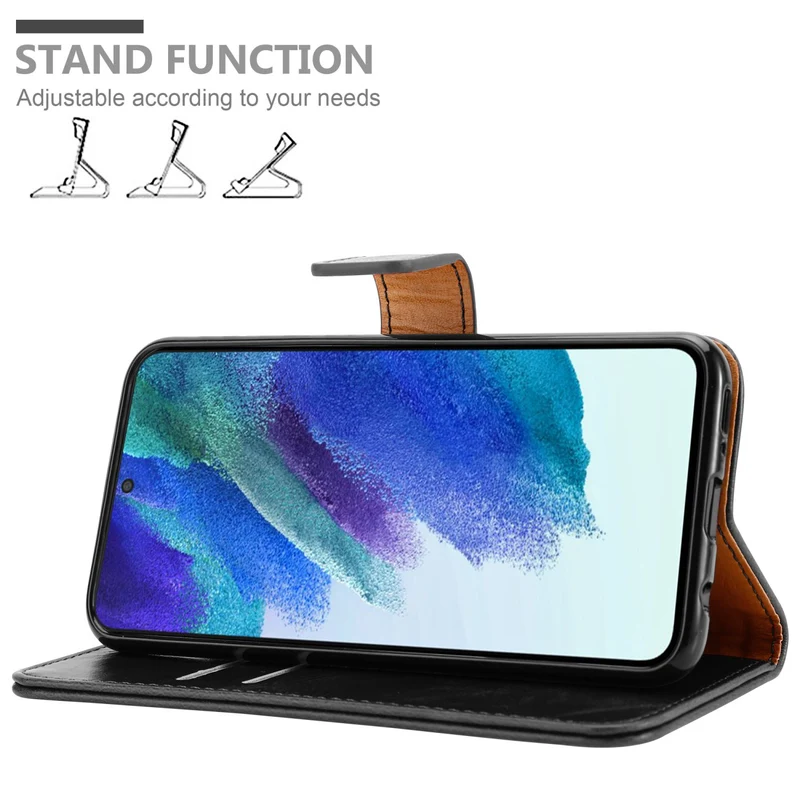 Cadorabo Hülle kompatibel mit Samsung Galaxy S22 Schutzhülle mit Magnetverschluss, Standfunktion und Kartenfach