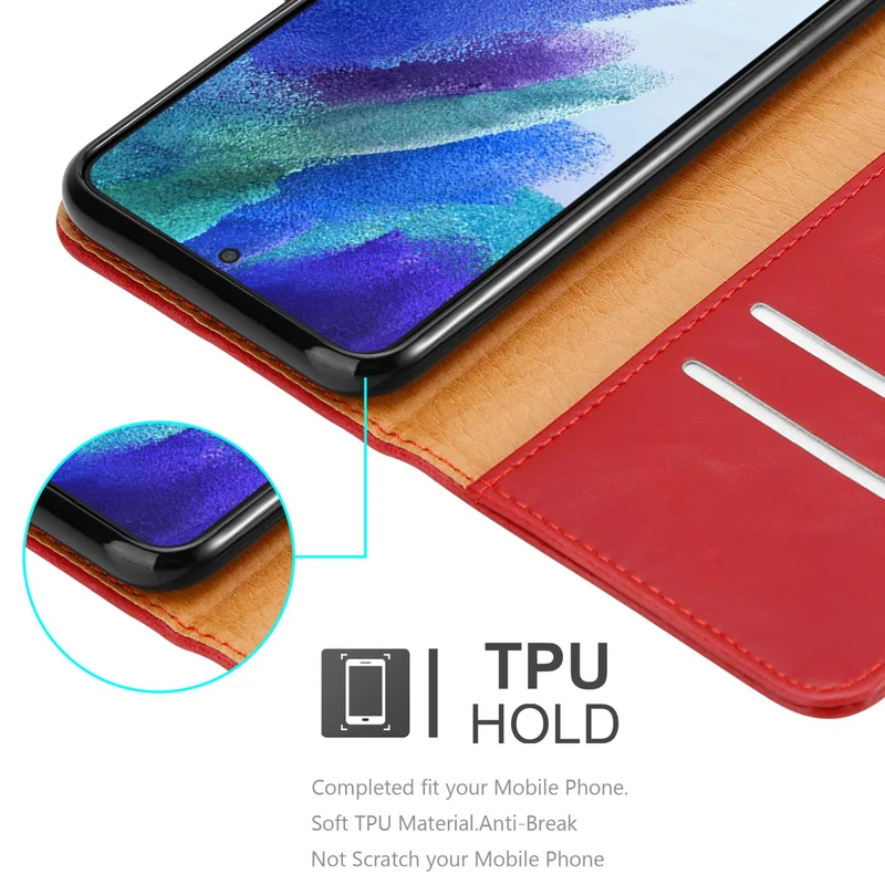 Cadorabo Hülle kompatibel mit Samsung Galaxy S22 Schutzhülle mit Magnetverschluss, Standfunktion und Kartenfach