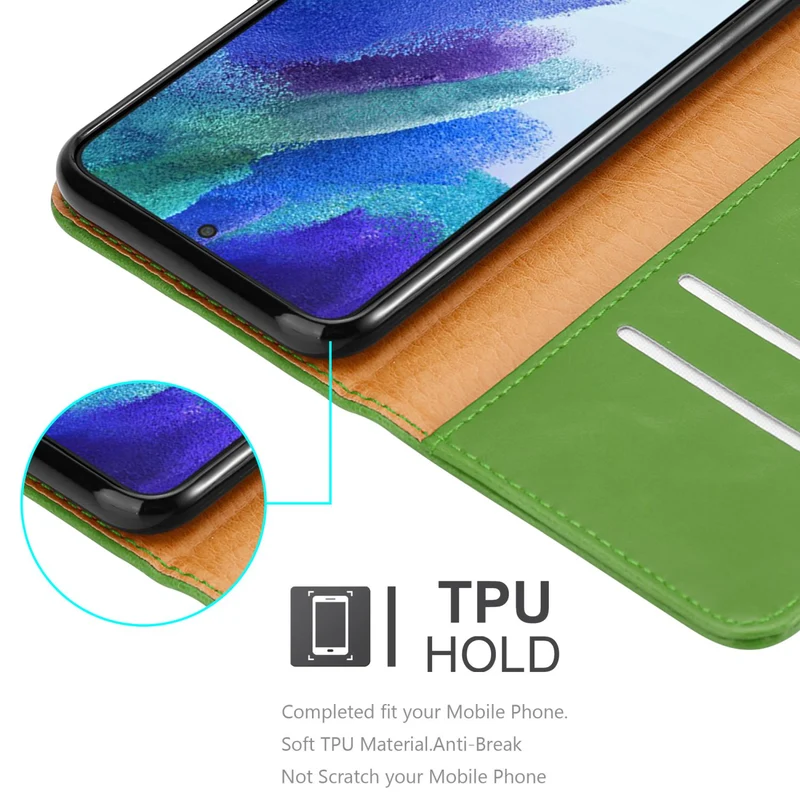 Cadorabo Hülle kompatibel mit Samsung Galaxy S22 Schutzhülle mit Magnetverschluss, Standfunktion und Kartenfach