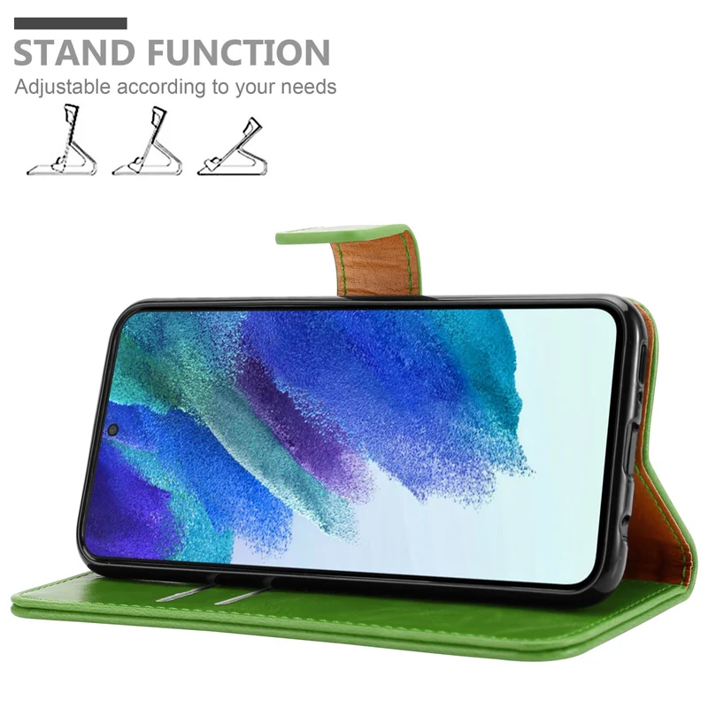 Cadorabo Hülle kompatibel mit Samsung Galaxy S22 Schutzhülle mit Magnetverschluss, Standfunktion und Kartenfach