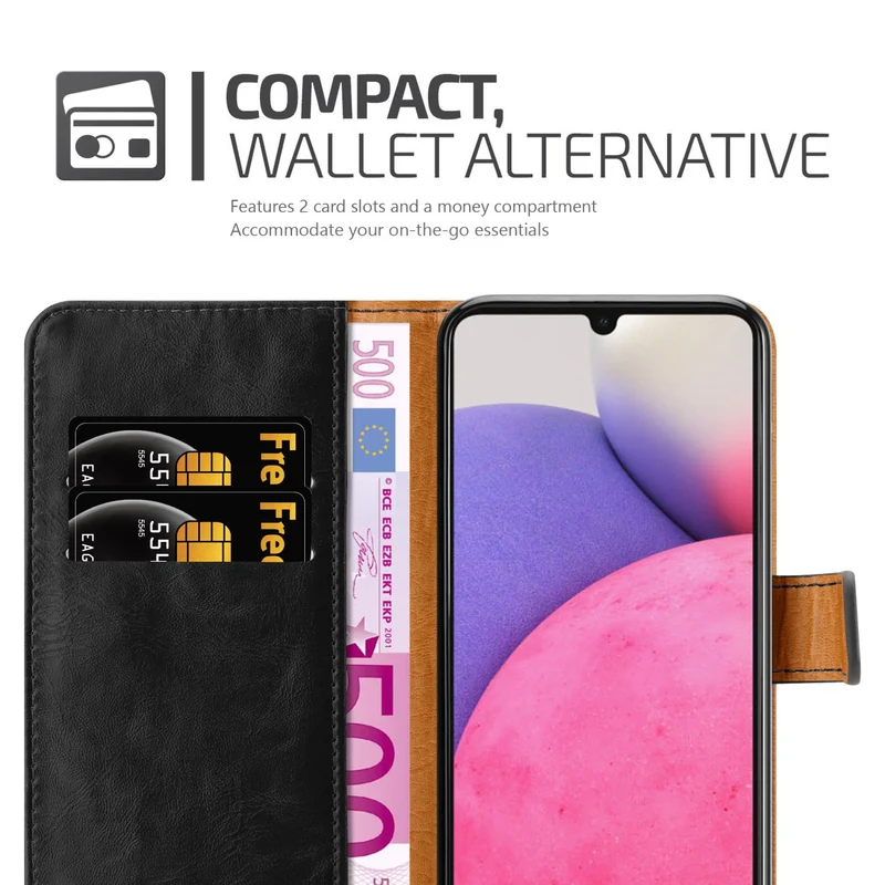Cadorabo Hülle kompatibel mit Samsung Galaxy A33 5G Schutzhülle mit Magnetverschluss, Standfunktion und Kartenfach
