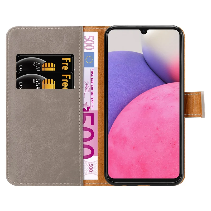 Cadorabo Hülle kompatibel mit Samsung Galaxy A33 5G Schutzhülle mit Magnetverschluss, Standfunktion und Kartenfach