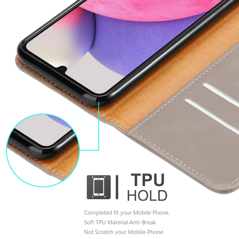 Cadorabo Hülle kompatibel mit Samsung Galaxy A33 5G Schutzhülle mit Magnetverschluss, Standfunktion und Kartenfach