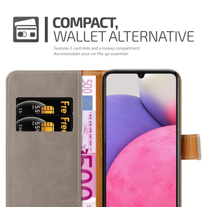 Cadorabo Hülle kompatibel mit Samsung Galaxy A33 5G Schutzhülle mit Magnetverschluss, Standfunktion und Kartenfach
