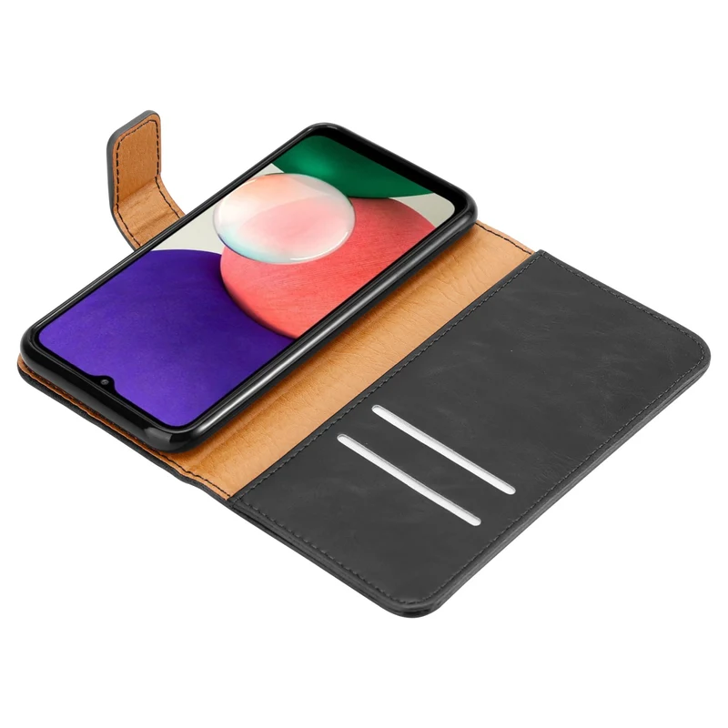 Cadorabo Hülle kompatibel mit Samsung Galaxy A22 5G Schutzhülle mit Magnetverschluss, Standfunktion und Kartenfach
