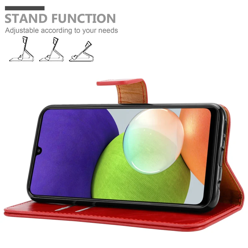 Cadorabo Hülle kompatibel mit Samsung Galaxy A22 4G / M22 / M32 4G Schutzhülle mit Magnetverschluss, Standfunktion und Kartenfach