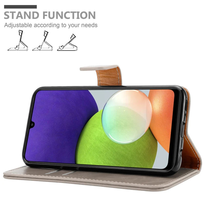 Cadorabo Hülle kompatibel mit Samsung Galaxy A22 4G / M22 / M32 4G Schutzhülle mit Magnetverschluss, Standfunktion und Kartenfach
