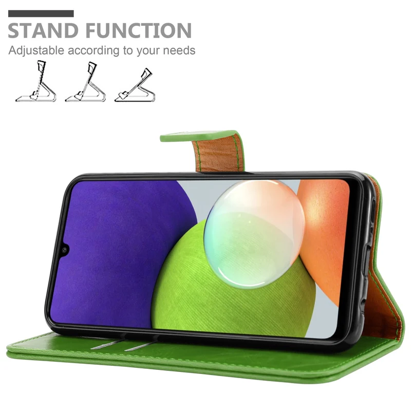 Cadorabo Hülle kompatibel mit Samsung Galaxy A22 4G / M22 / M32 4G Schutzhülle mit Magnetverschluss, Standfunktion und Kartenfach