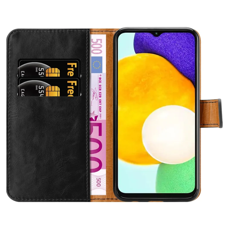 Cadorabo Hülle kompatibel mit Samsung Galaxy A13 5G Schutzhülle mit Magnetverschluss, Standfunktion und Kartenfach
