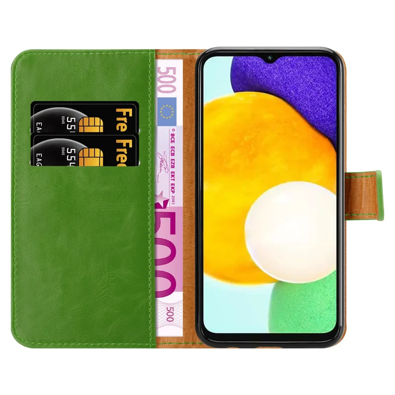 Cadorabo Hülle kompatibel mit Samsung Galaxy A13 5G Schutzhülle mit Magnetverschluss, Standfunktion und Kartenfach