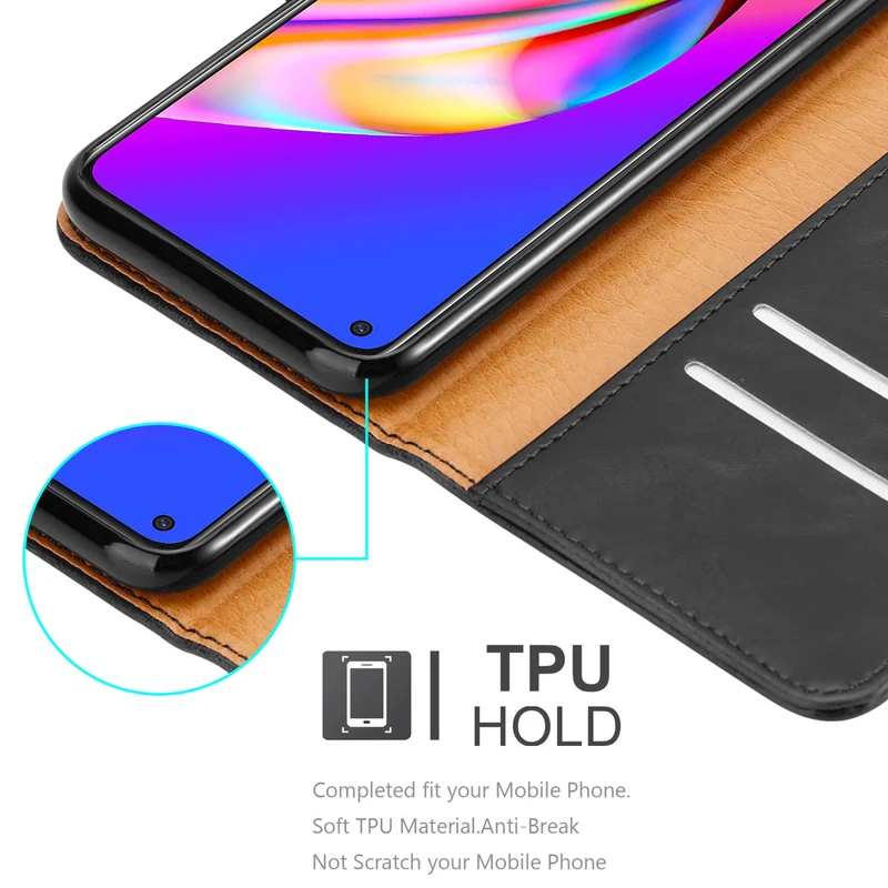 Cadorabo Hülle kompatibel mit Oppo A94 5G Schutzhülle mit Magnetverschluss, Standfunktion und Kartenfach