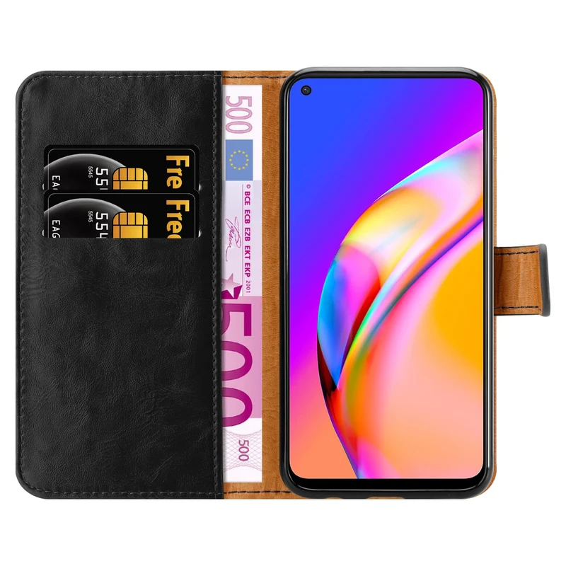 Cadorabo Hülle kompatibel mit Oppo A94 5G Schutzhülle mit Magnetverschluss, Standfunktion und Kartenfach