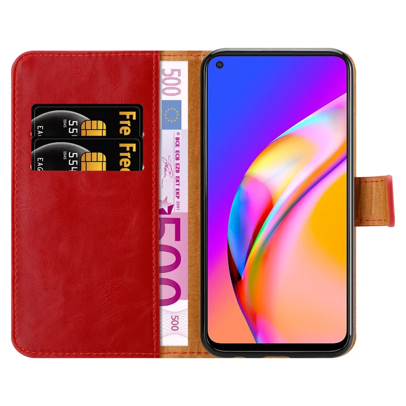 Cadorabo Hülle kompatibel mit Oppo A94 5G Schutzhülle mit Magnetverschluss, Standfunktion und Kartenfach