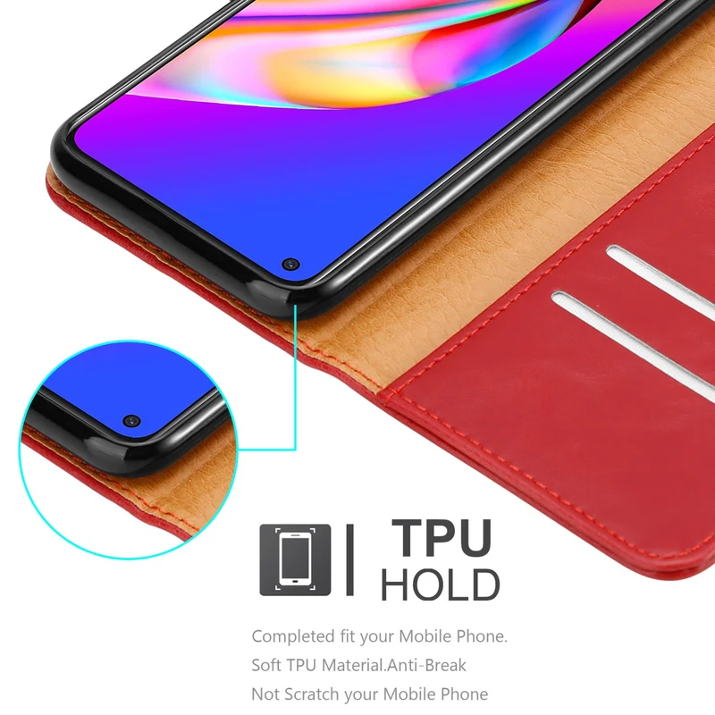 Cadorabo Hülle kompatibel mit Oppo A94 5G Schutzhülle mit Magnetverschluss, Standfunktion und Kartenfach