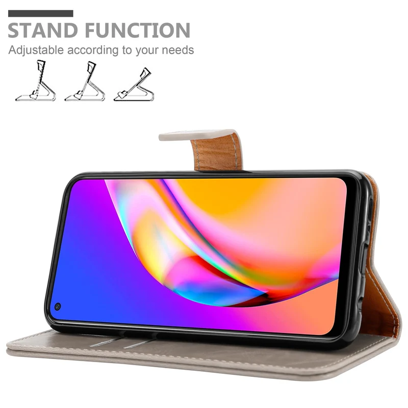 Cadorabo Hülle kompatibel mit Oppo A94 5G Schutzhülle mit Magnetverschluss, Standfunktion und Kartenfach