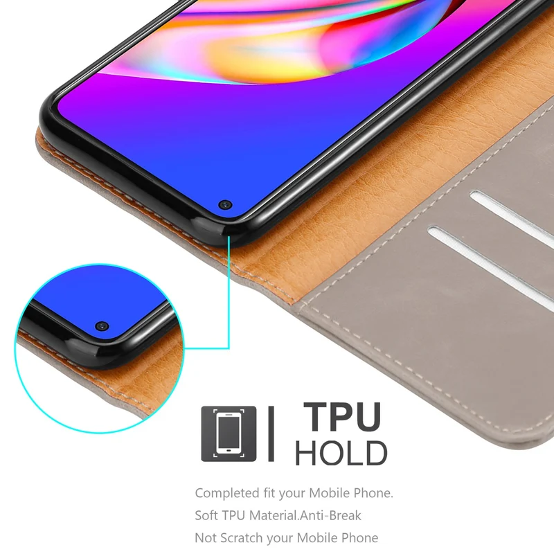 Cadorabo Hülle kompatibel mit Oppo A94 5G Schutzhülle mit Magnetverschluss, Standfunktion und Kartenfach