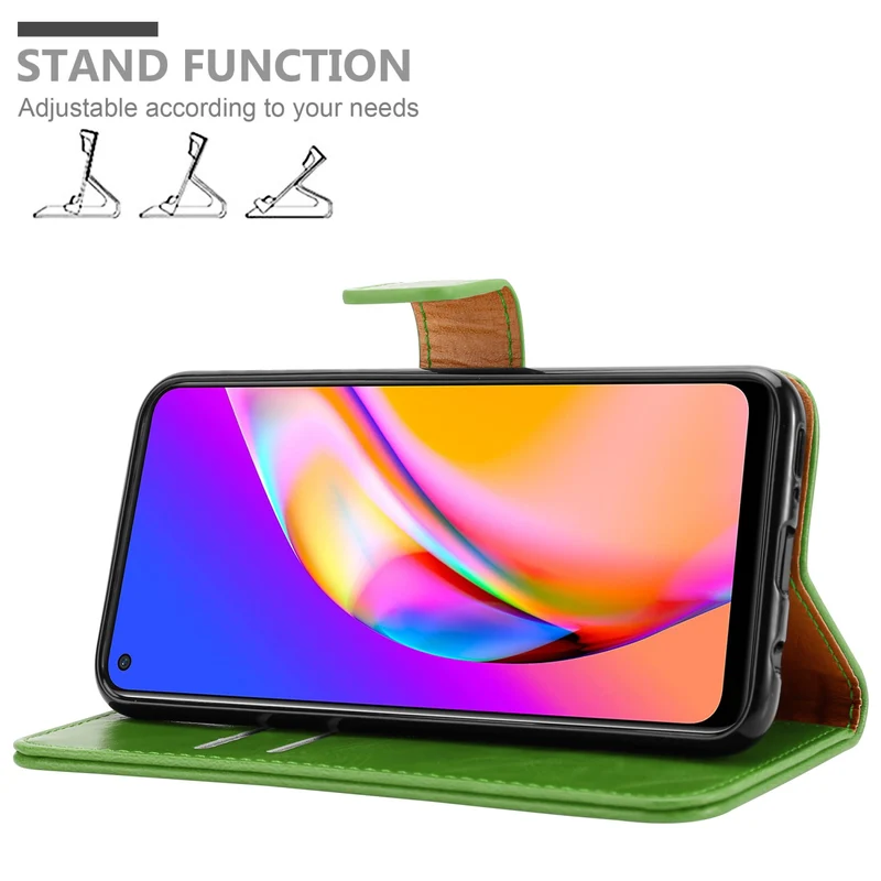 Cadorabo Hülle kompatibel mit Oppo A94 5G Schutzhülle mit Magnetverschluss, Standfunktion und Kartenfach