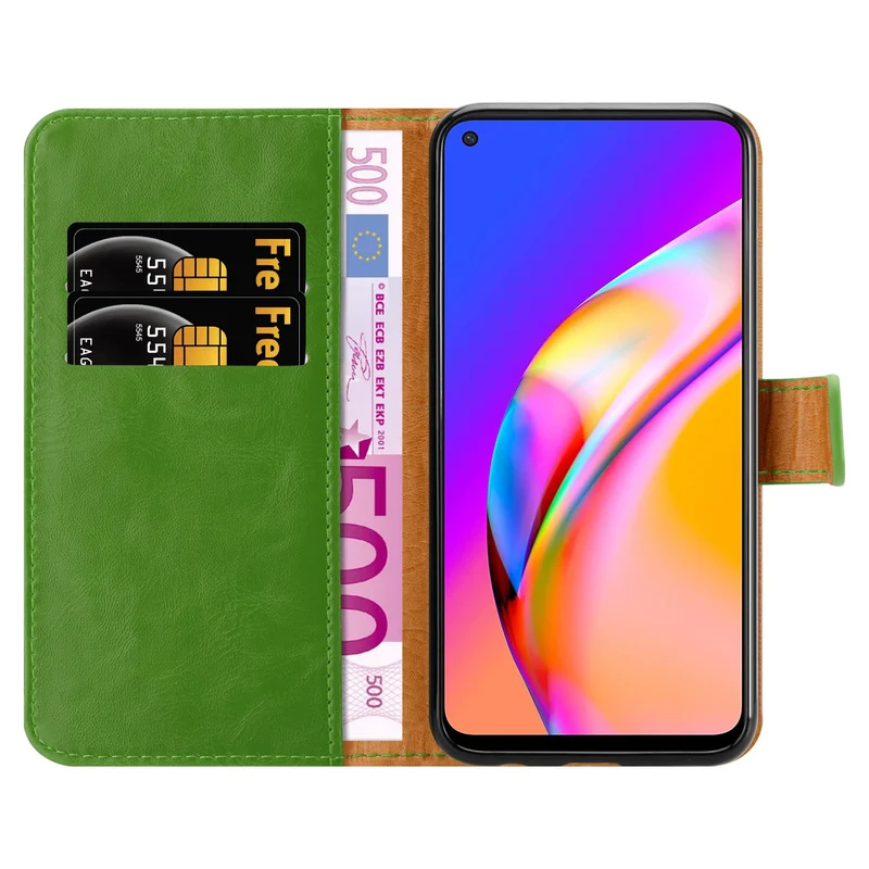 Cadorabo Hülle kompatibel mit Oppo A94 5G Schutzhülle mit Magnetverschluss, Standfunktion und Kartenfach