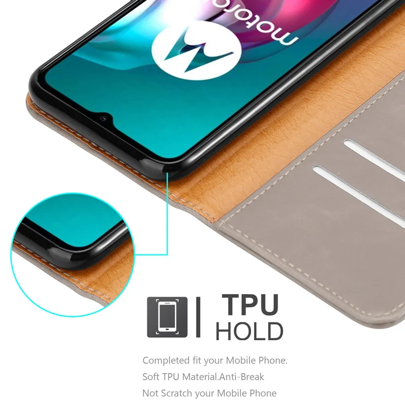 Cadorabo Hülle kompatibel mit Motorola MOTO G10 / G30 Schutzhülle mit Magnetverschluss, Standfunktion und Kartenfach