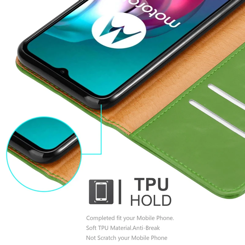 Cadorabo Hülle kompatibel mit Motorola MOTO G10 / G30 Schutzhülle mit Magnetverschluss, Standfunktion und Kartenfach