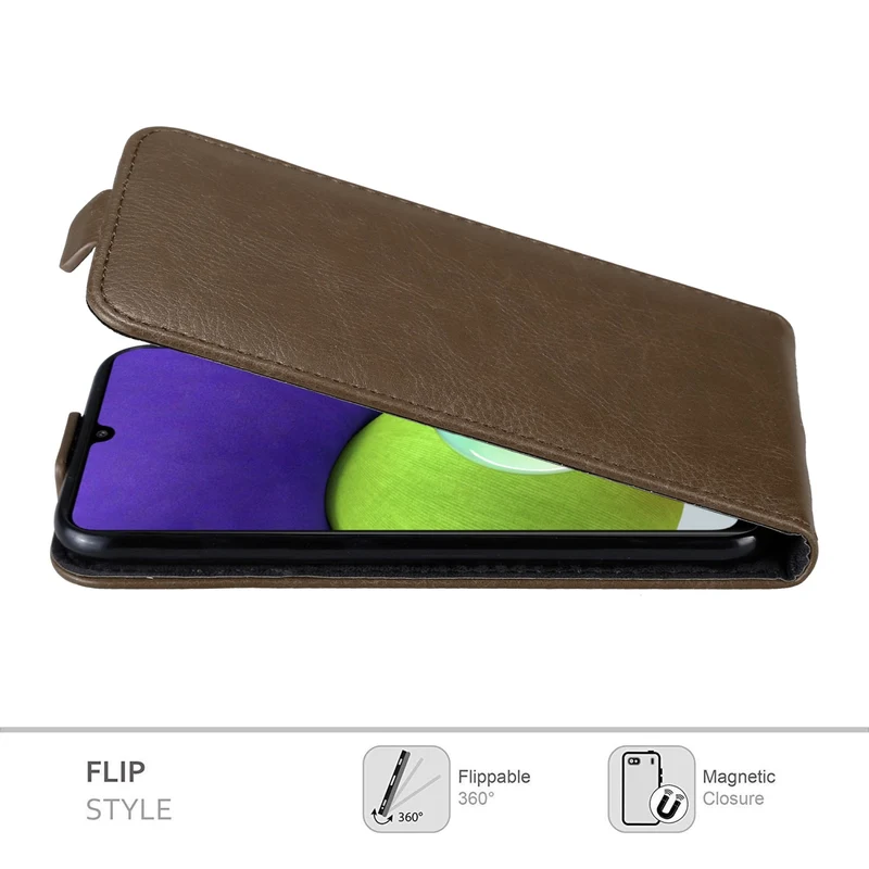 Cadorabo Hülle kompatibel mit Samsung Galaxy A22 4G / M22 / M32 4G Schutzhülle im Flip Design mit Magnetverschluss