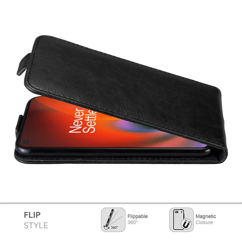 Cadorabo Hülle kompatibel mit OnePlus Nord 2 5G Schutzhülle im Flip Design mit Magnetverschluss